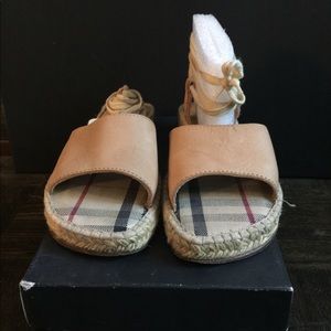 Burberry Shalicia leather espadrilles